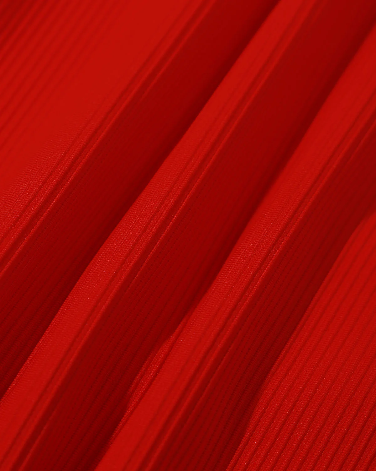 Red Ribbed Cross Back One Piece Swimwear - Image 7